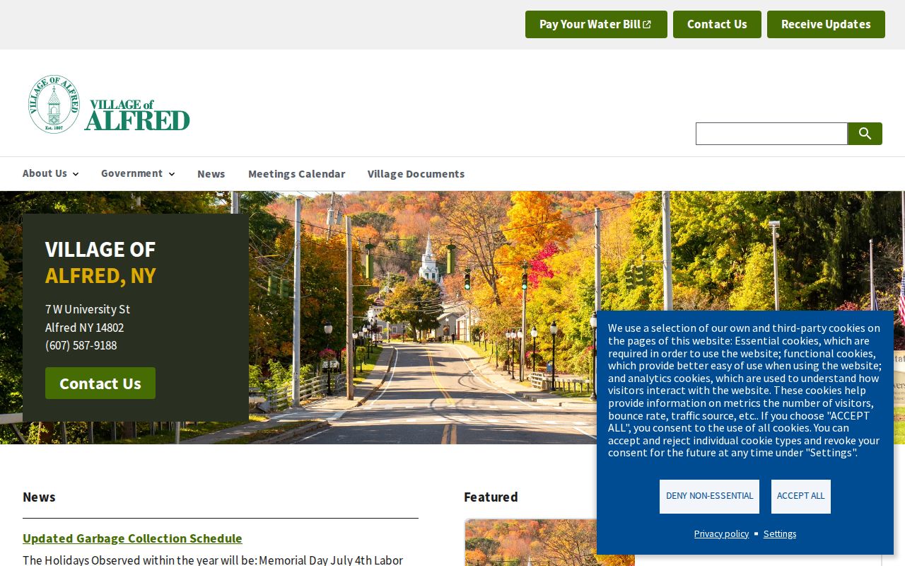 Allegany County Alfred criminal records village hall official portal